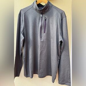 Men's Quarter-Zip Pullover Sweater - Gray
